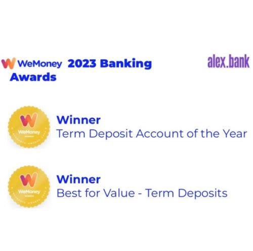 Alex Bank recognised as Term Deposit Account of the Year at the 2023 WeMoney Banking Awards