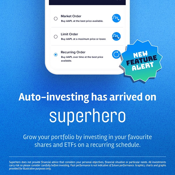 Superhero releases auto-invest feature