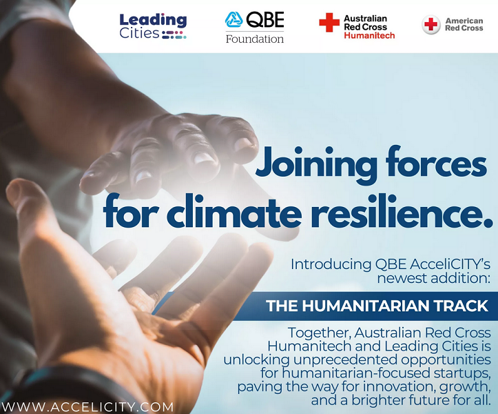 Australian Red Cross, QBE Foundation and Leading Cities partner to invite tech entrepreneurs to pilot their solutions for humanity